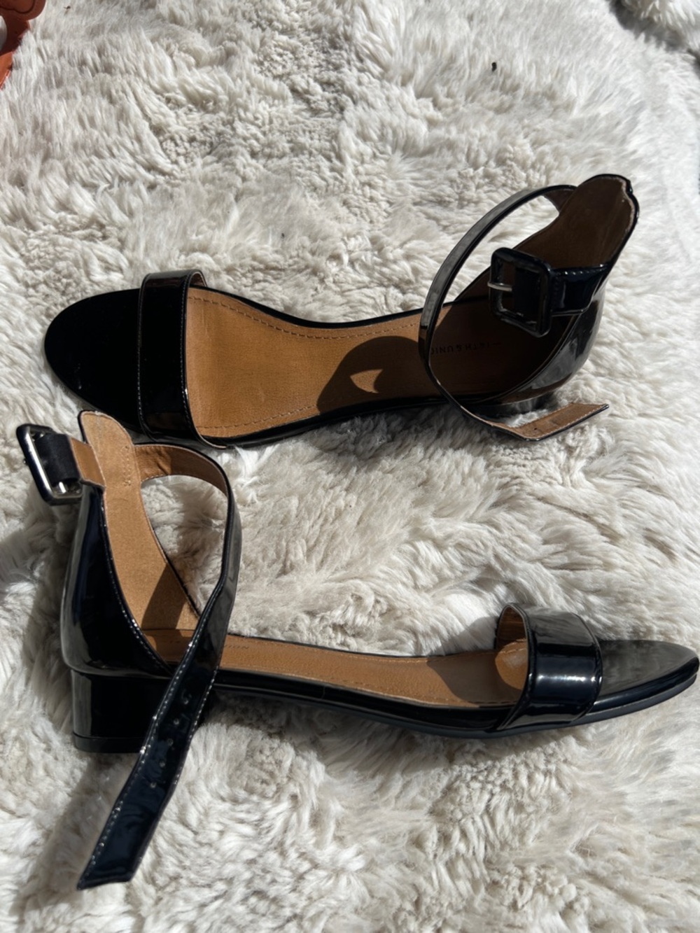 14th & Union Black Patent Open-Toe Ankle-Strap Heels - Picture 7 of 8